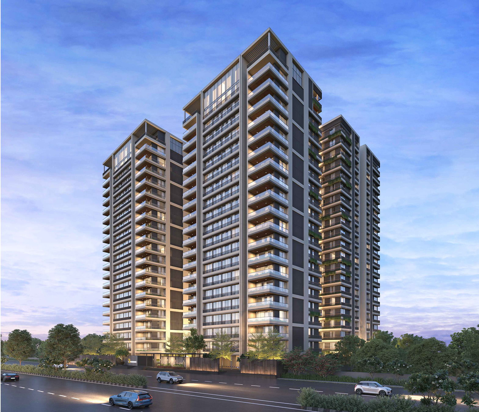 Modern apartment complex