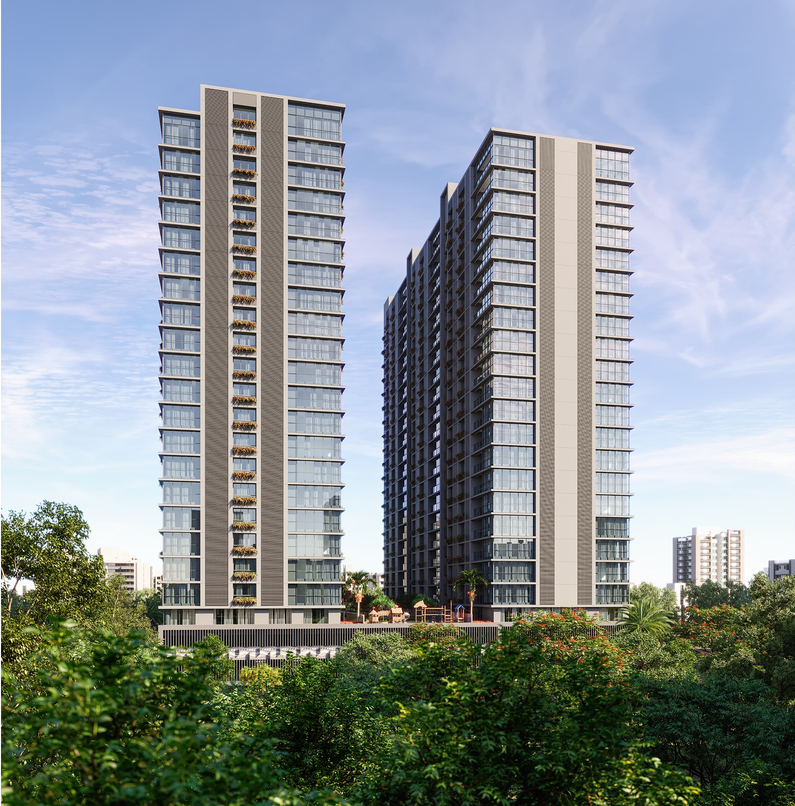 High-rise apartment building